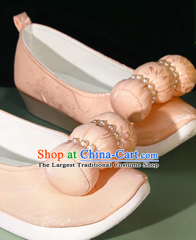 Pink Small Pillow Cloud Head Shoes Climbing Cloud Shoes Hanfu Shoes Cloud Head Girl