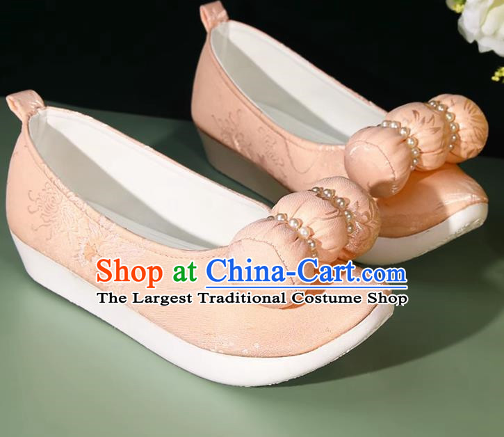 Pink Small Pillow Cloud Head Shoes Climbing Cloud Shoes Hanfu Shoes Cloud Head Girl