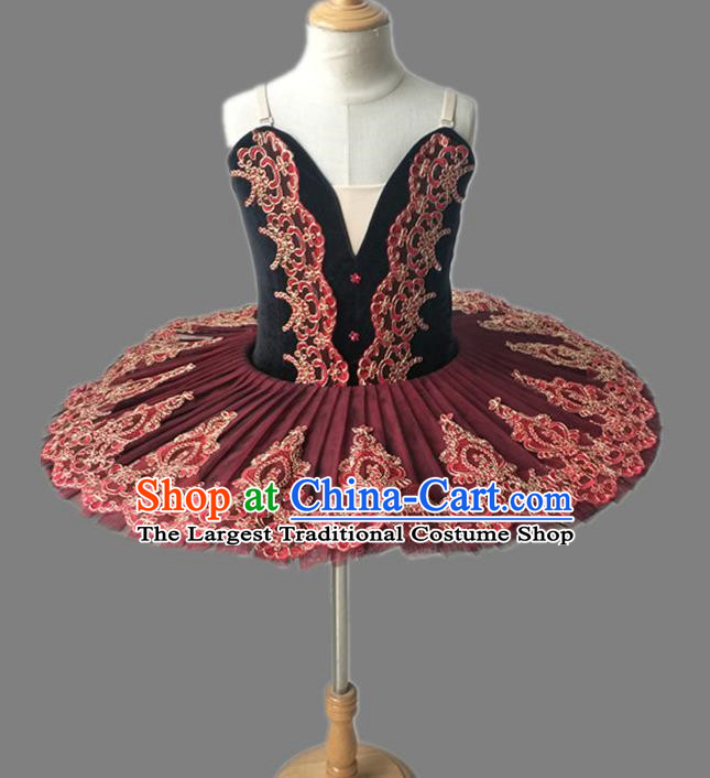 Ballet Skirt Children Tutu Skirt Sling Little Swan Dance Tutu Skirt Girls Swan Lake Costume