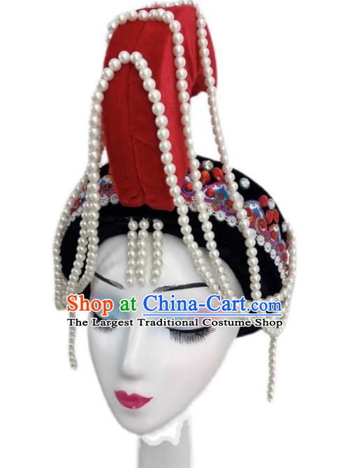 Ethnic Dance Headdress Yi Nationality Performance She Nationality Taoli Cup March Spring Headdress Hair Accessories