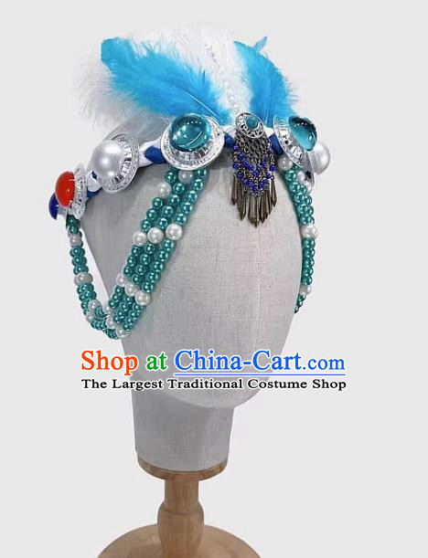 Mongolian Dance Headdress Silent Grassland Folk Dance Headdress Solo Dance Headdress Taoli Cup Dance Headdress