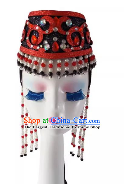 Mongolian Dance Headdress Mongolian Dance Ordos Art Examination Song And Dance Theater Top Bowl Performance Headwear