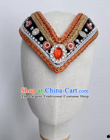 Mongolian Ethnic Dance Performance Headdress Pure Handmade Custom Art Test Performance Dance Supplies