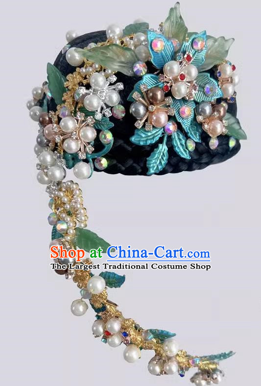 Dai Dance Headdress Art Examination Repertoire Ethnic Dance South Yunnan Yingshao Performance Hair Accessories Wig Performance Headwear