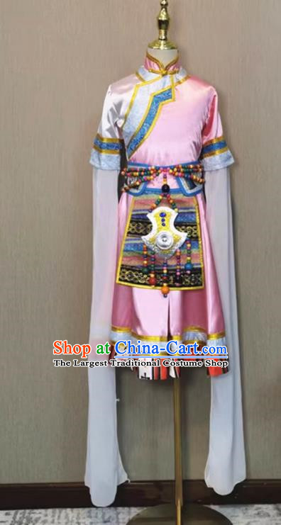 Children Tibetan Dance Performance Costumes Girls Water Sleeves Children Day Children Day Minority Performance Costumes