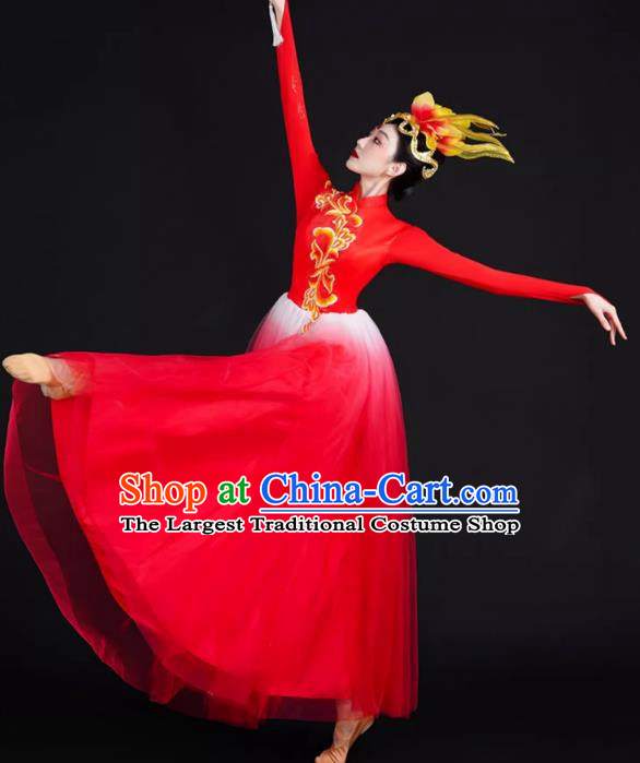 Opening Dance Big Swing Skirt Performance Costume Female Modern Stage Dance Costume Chinese Style Long Skirt In The Lights