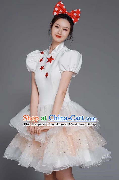 Modern Dance Costume Female Fashion Opening Dance Choir Dance Dress Square Dance Tutu Skirt Adult