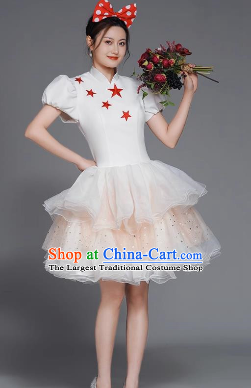 Modern Dance Costume Female Fashion Opening Dance Choir Dance Dress Square Dance Tutu Skirt Adult