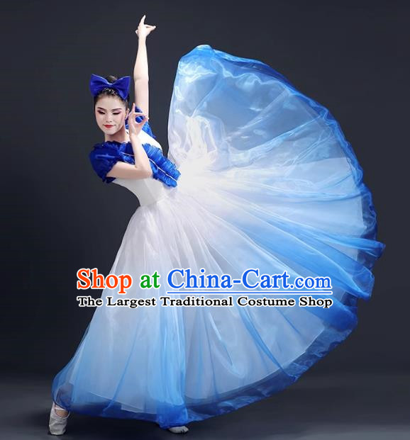 Opening Dance Large Swing Skirt Dance Costume Performance Clothing Chorus Clothing Female Adult Singing and Dancing Modern Stage Dress