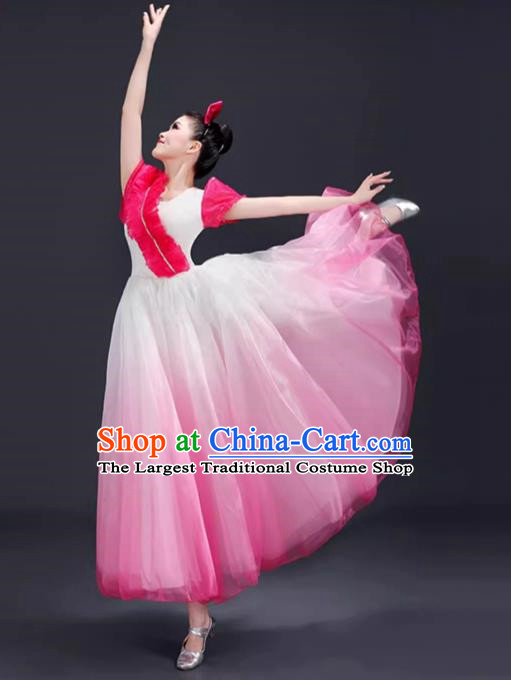 Opening Dance Big Swing Skirt Performance Costume Female Dance Costume Song and Dance Dress Modern Stage Long Skirt