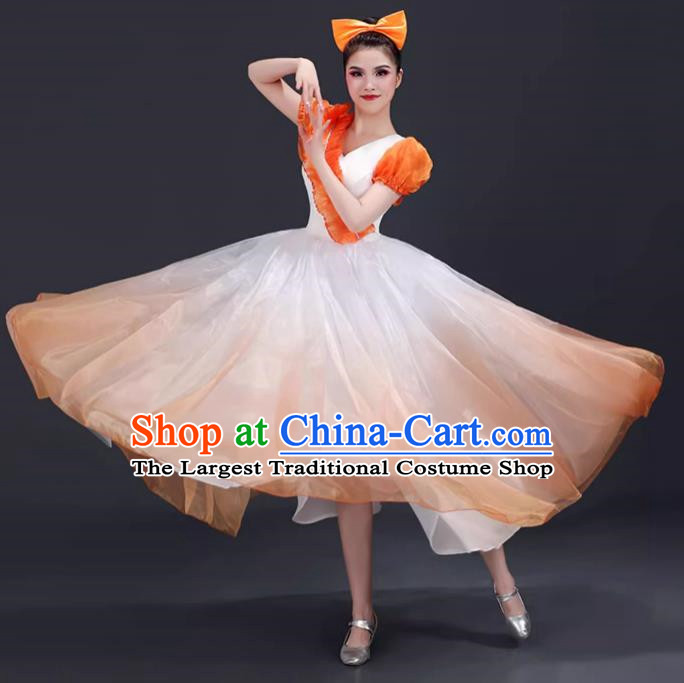 Opening Dance Large Swing Skirt Dance Costume Performance Clothing Chorus Clothing Female Dancer Performance Clothing Modern Stage Dress