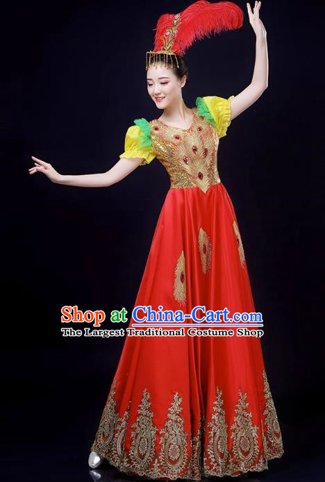 Opening Dance Big Swing Skirt Performance Costume Large Stage Classical Dance Costume Female Modern Dance Song Dancer Dress