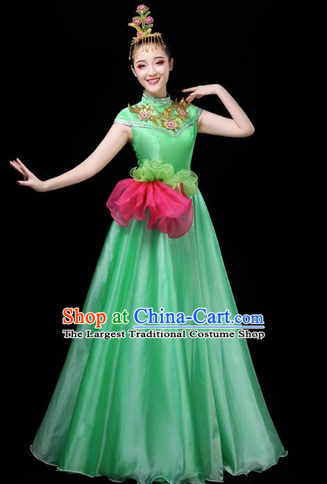 Opening Dance Big Swing Skirt Performance Costume Female Chorus Modern Large Stage Long Skirt Dance Costume