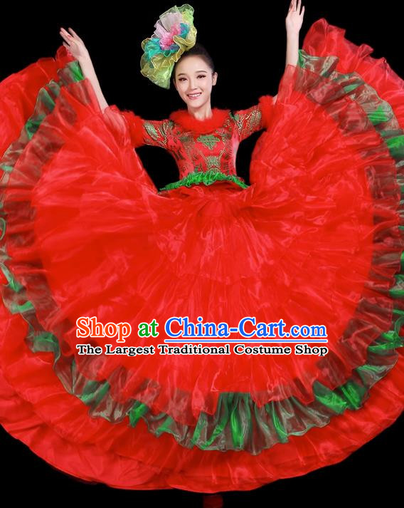 Opening Dance Big Swing Skirt Performance Costume Female Modern Dance Costume Adult Dancer Skirt