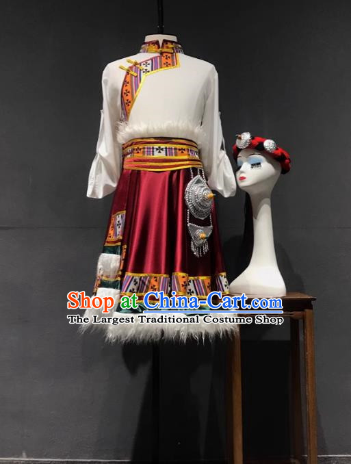 Dance Performance Clothing Men Class Clothing Class Practice Clothing Art Test Performance Clothing Tibetan Robe Ethnic Style