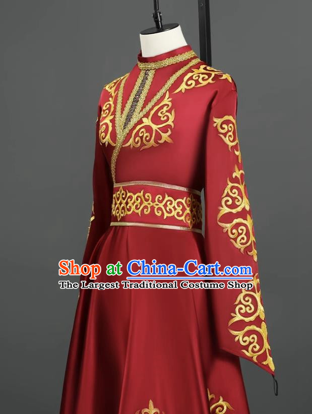 Mongolian Dance Costumes Dance Performance Costumes For Men And Women Large Swing Skirt Ethnic Style Stage Performance Costumes Dance Costumes