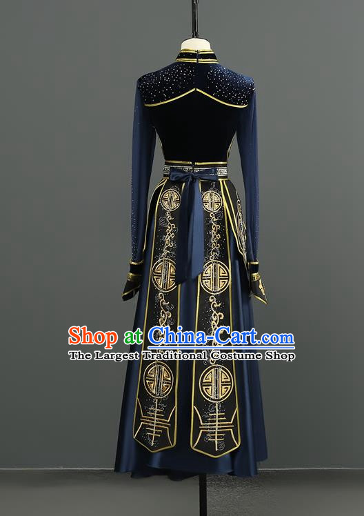 Mongolian Dance Costume Performance Suit Set Women National Costume Art Test Practice Suit Large Swing Skirt