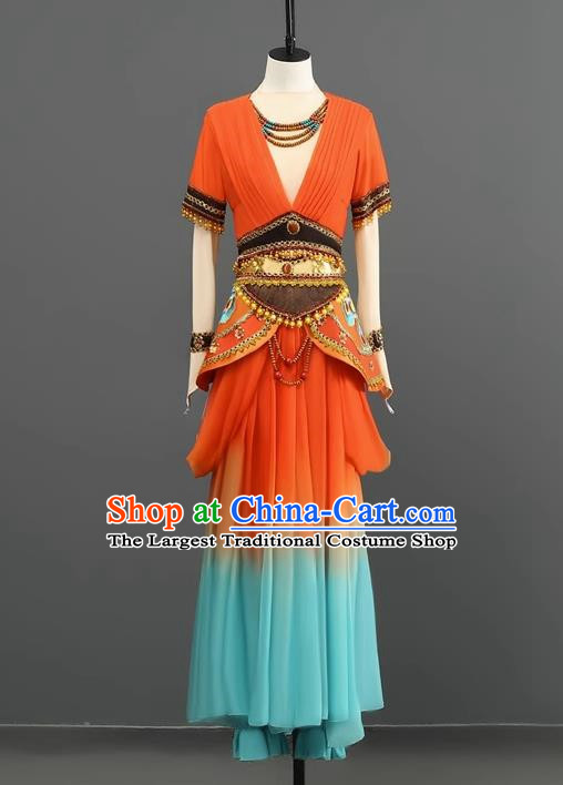 Classical Dance Dunhuang Flying Elegant Rebound Pipa Chinese Exotic Dunhuang Costumes