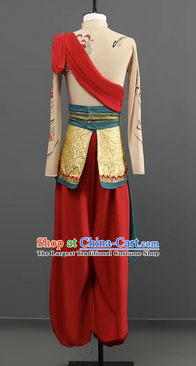 Dunhuang Dance Costume Feitian Hanfu Shibi Juexiang Dance Costume Paper Fan Scholar Classical Dance Performance Costume For Men And Women