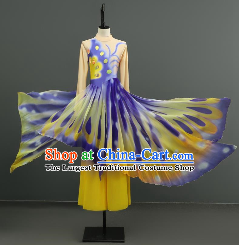 Classical Dance Performance Costume Female Elegant Fan Dance Eighteen Huan Butterfly Art Test Dance Costume Purple