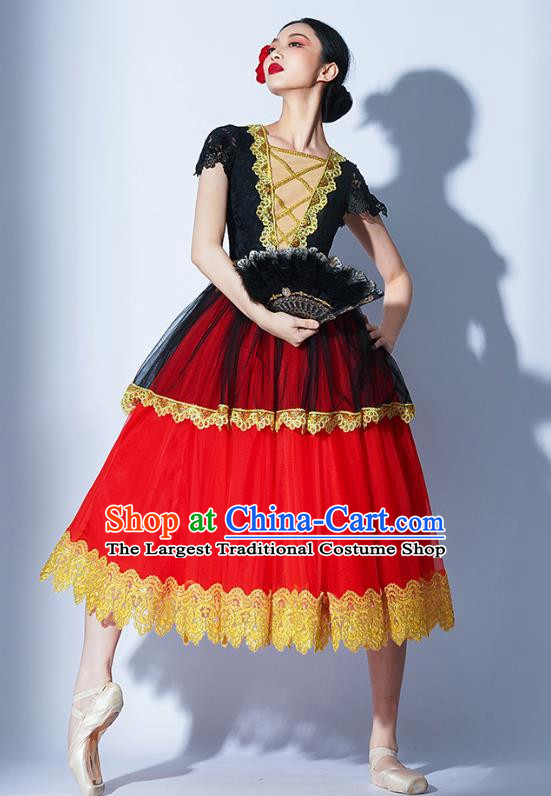 Drama Performance Costumes Spanish Dance Ballet Skirt Opera Stage Costumes Opening Dance Modern Dance Tap Dance