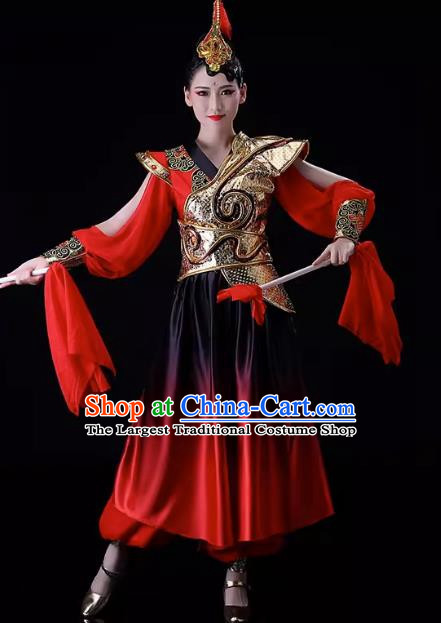 Drumming Performance Costumes Female Gongs And Drums Team Opening Dance Performance Costumes Atmospheric Majestic Gongs And Drums Water Drums Chinese Style