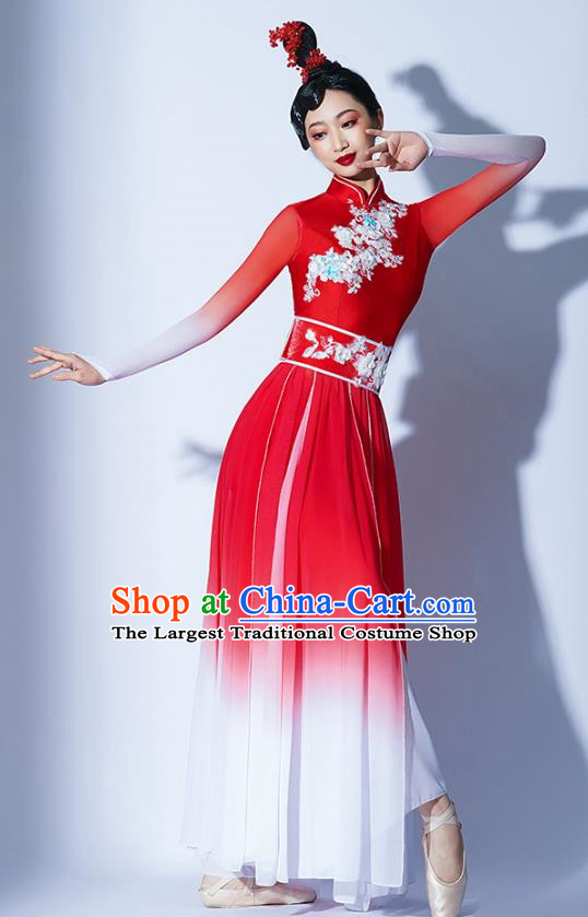 Classical Dance Jiaozhou Yangko Performance Costume Mangzhong Ancient Style Dance Clothing Practice Clothing Umbrella Dance Performance