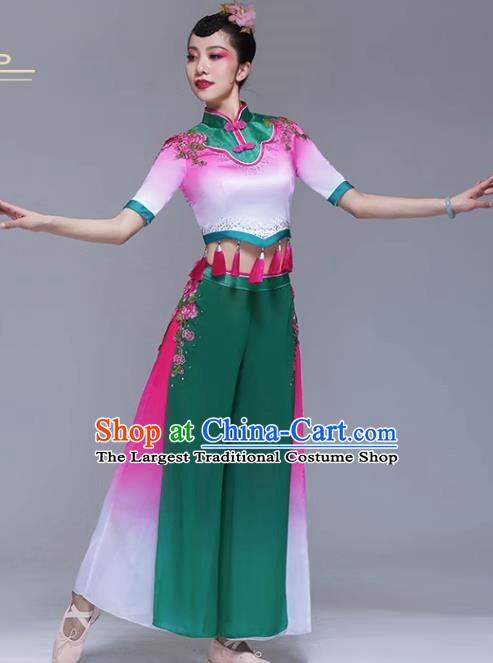 Bamboo Hat Dance Performance Costume Yangko Performance Costume Square Dance Suit Jiaozhou Yangko Dance Costume