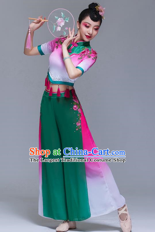 Bamboo Hat Dance Performance Costume Yangko Performance Costume Square Dance Suit Jiaozhou Yangko Dance Costume