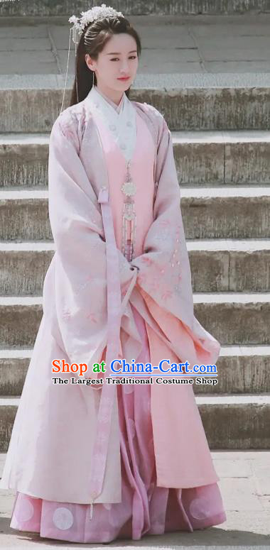 China Romantic Drama My Sassy Princess Liu Ling Lilac Clothing Ancient Noble Infanta Costumes