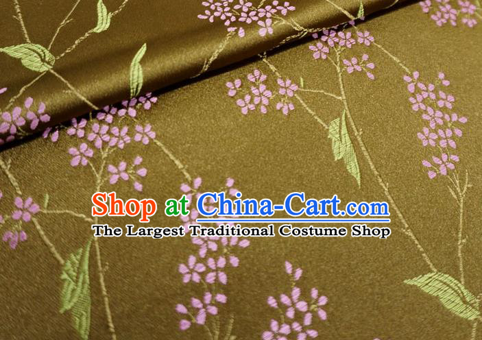 Brown China Cheongsam Cloth Classical Pentas Pattern Material Traditional Design Brocade Fabric