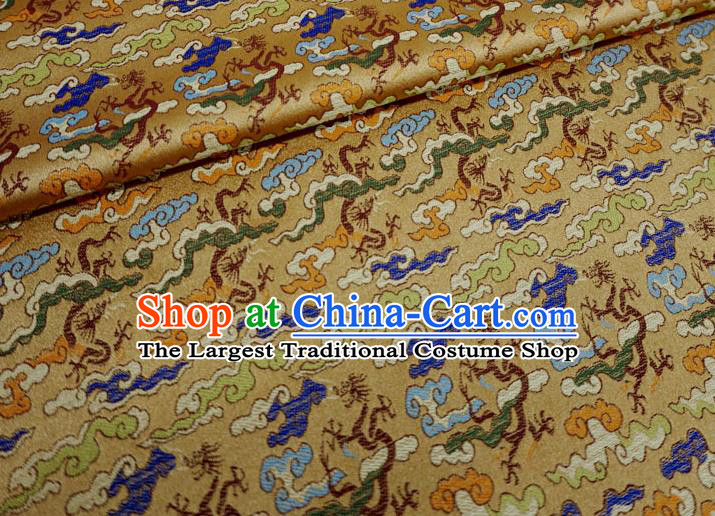 Claybank China Classical Dragons Pattern Material Traditional Hanfu Design Brocade Fabric Ancient Costume Cloth