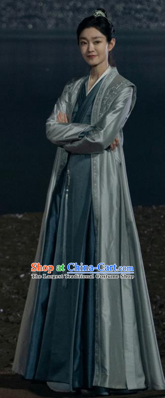 Chinese Song Dynasty Young Childe Costumes Ancient Swordswoman Clothing TV Series Destined Chang Feng Du Liu Yu Ru Replica Dress