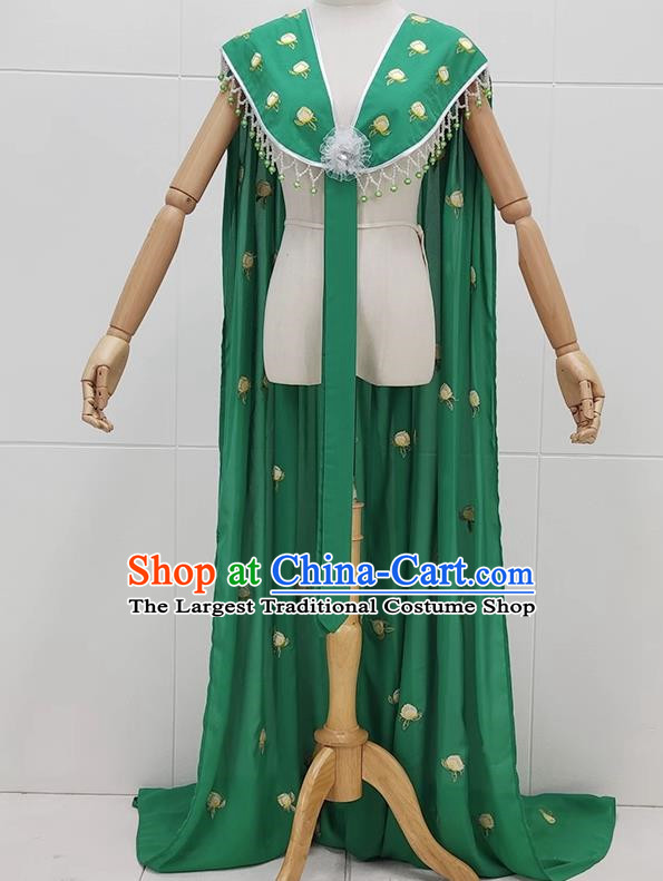 Drama Hua Dan Cloak Ancient Costume Yue Opera Huangmei Opera Costume Cloak With Gold Embroidery