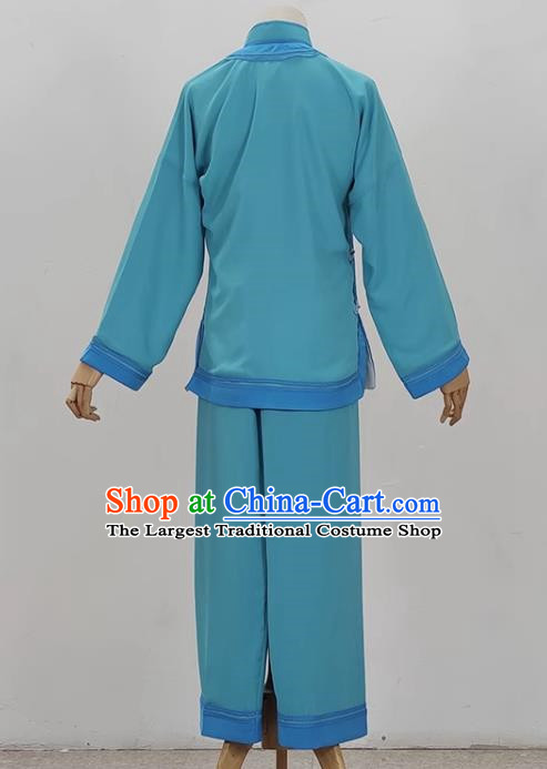 Blue Drama Village Girl Costumes Ancient Costumes Huangmei Opera Performance Costumes Yue Opera Jiujin Girl Plain People Women Clothes