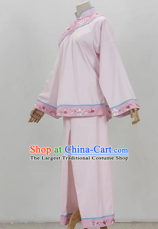 Light Pink Opera Village Girl Costume Ancient Costume Yue Opera Huangmei Opera Performance Costume Folk Girl Costume