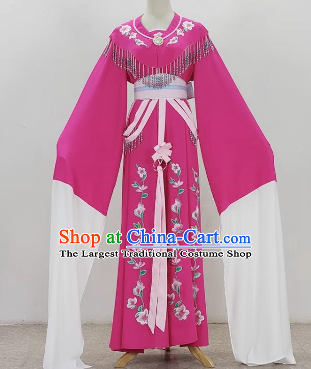 Rose Red Shaoxing Opera Hua Dan Costume Costumes Miss Costumes Opera Stage Performance Costumes