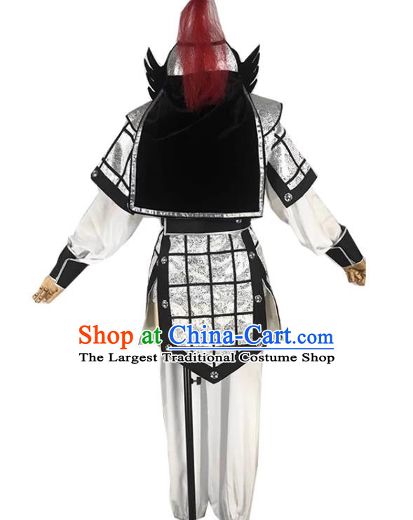 Black Drama Soldier Clothes Costumes Yue Opera Huangmei Opera Costumes Qiong Opera Opera Male Soldiers Martial Arts Clothes