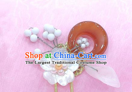 Korea Ancient Palace Lady Headpiece Korean Bride Hair Jewelry Handmade Agate Hairpin