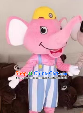 Customized Pink Elephant Mascot Walking Event Baby Elephant Props Advertising Animal Cartoon Elephant Puppet Costume People Wearing Puppet Costumes