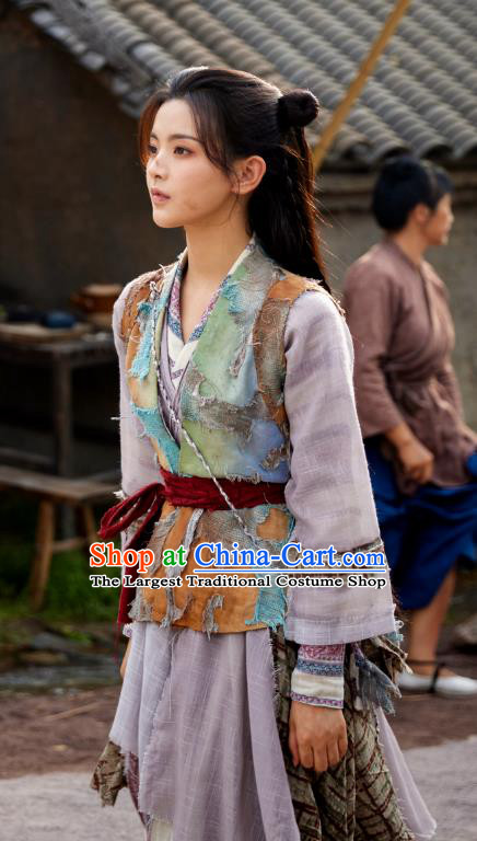 Drama Chong Zi Young Lady Pauper Clothing China Ancient Beggar Costumes