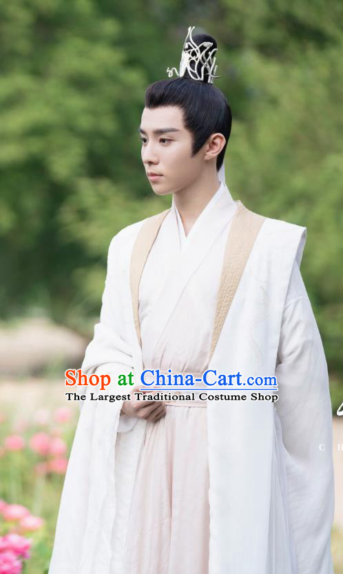 China Ancient Taoist Priest Costumes Traditional Hanfu Male Garment Drama Chong Zi Venerable Xue Ling Clothing