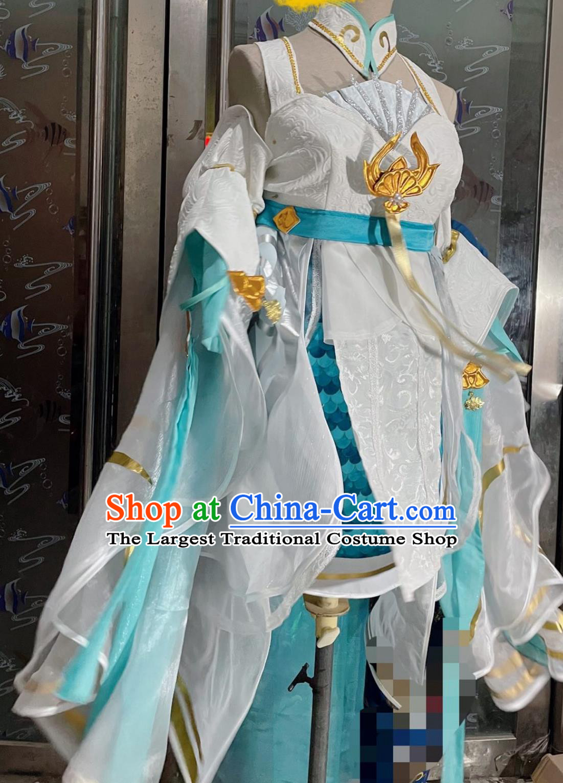 Ancient Chinese Young Lady Costume China Online Game Honor of Kings Cosplay Xi Shi Dress