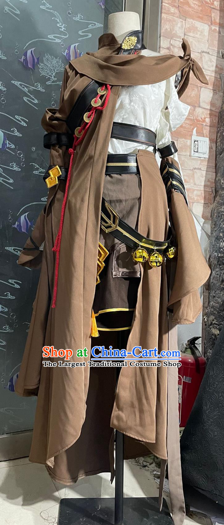 Ancient Chinese Female Warrior Costume China Online Game Sword Heroes Fate Cosplay Beggar Faction Dress