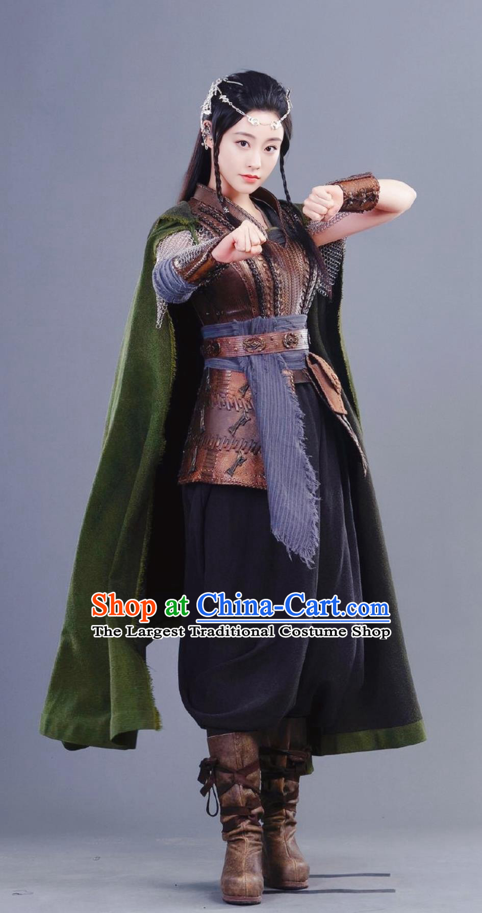 Ancient China Swordswoman Clothing Traditional Chinese Hanfu TV Series Drama Burning Flames Shen Yin Country Heroine A Lan Costume