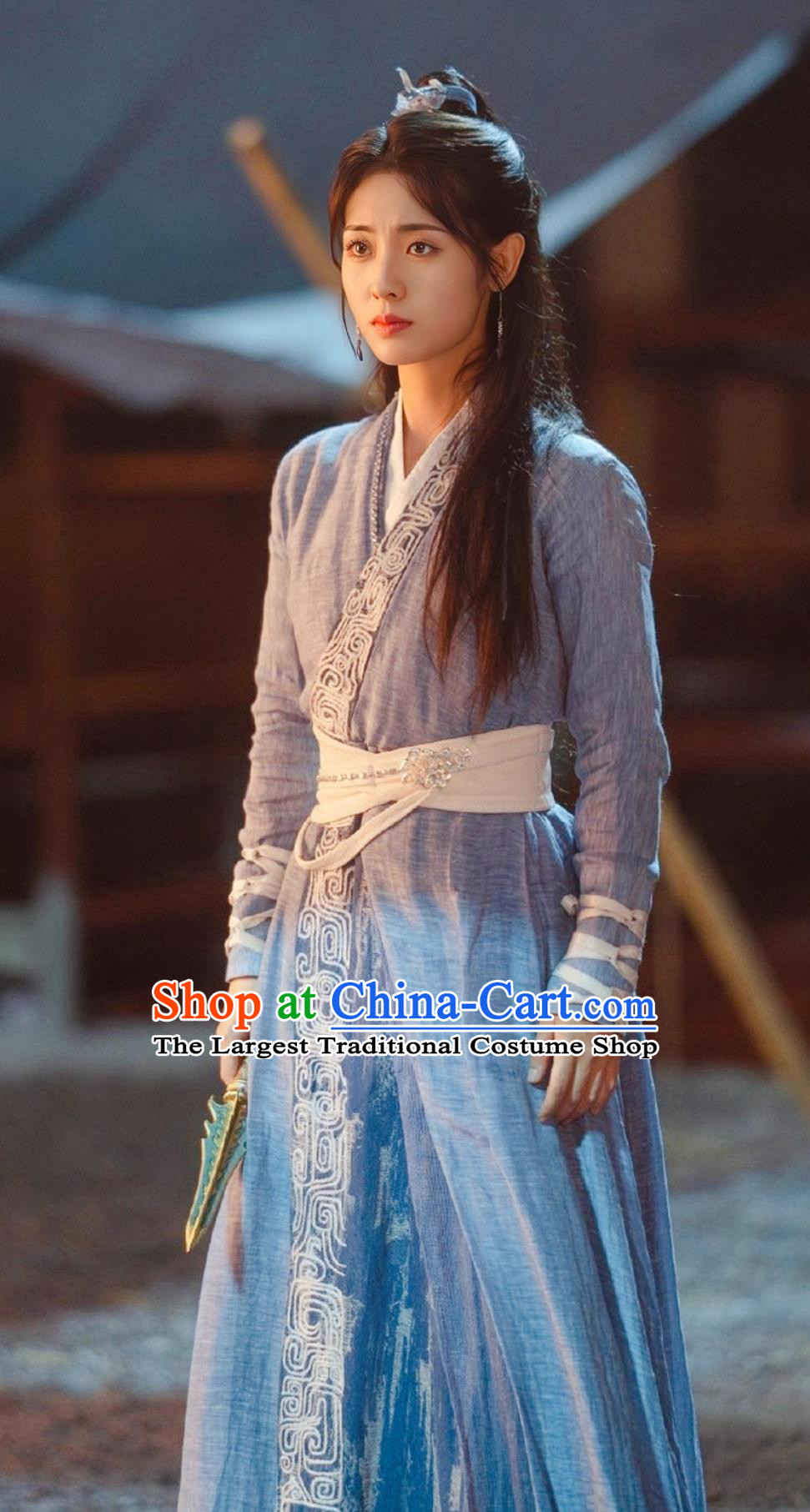 Ancient China Female Swordsman Clothing Traditional Chinese Hanfu Dress TV Series Drama Burning Flames Heroine Bai Cai Costume