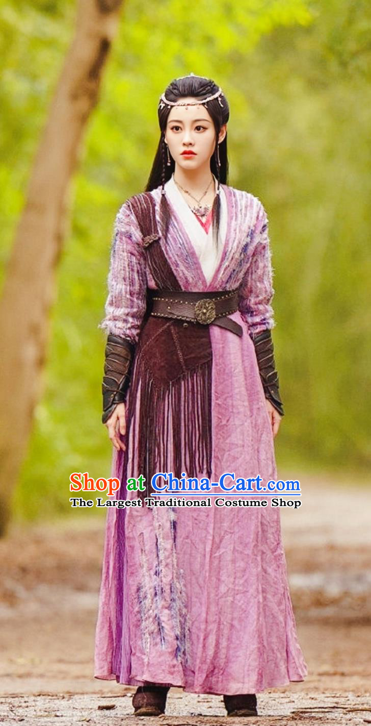 TV Series Drama Burning Flames Heroine A Lan Costume Ancient China Female Swordsman Clothing Traditional Chinese Hanfu Dress