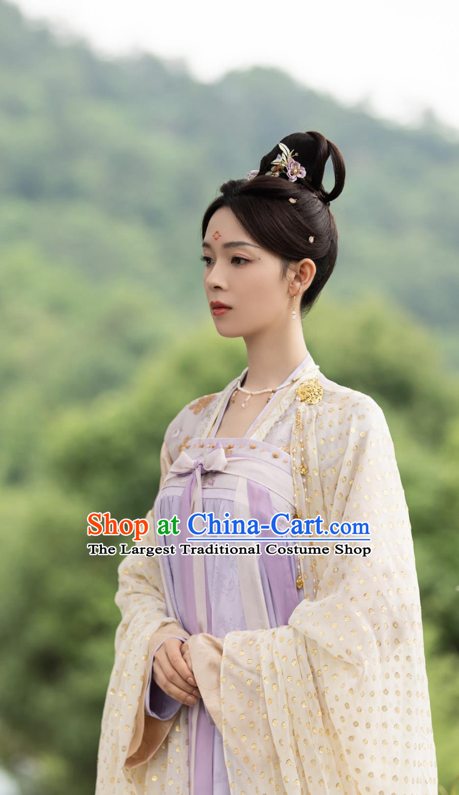 TV Series Drama Follow Your Heart Jiang Suo Luo Costume Ancient China Noble Lady Clothing Traditional Chinese Tang Dynasty Hanfu Dress