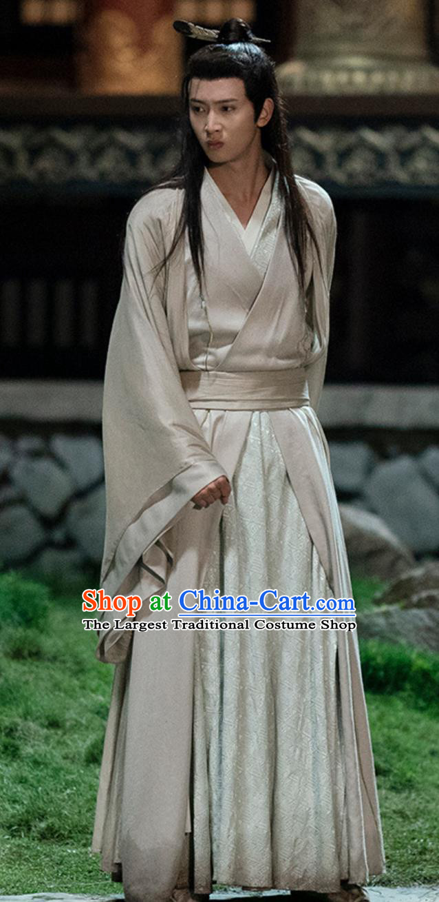 Ancient China Young Childe Clothing Traditional Chinese Hanfu TV Series Drama Tiger and Crane Crown Prince Wang Yu Qian Costume