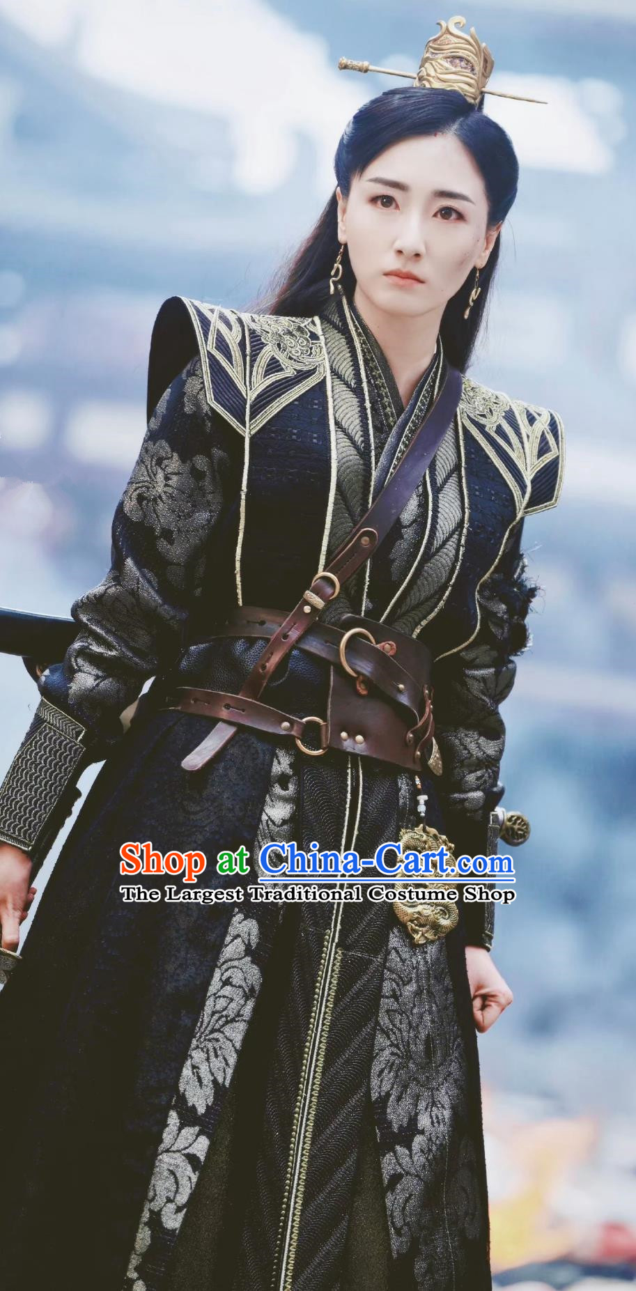 Traditional Chinese Hanfu Dress TV Series Drama Tiger and Crane Demon Bender Qi Yan Ran Costume Ancient China Female General Clothing